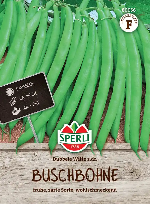 Bohnen - BuschBohnen - Dubbele Witte z. dr. von Sperli-Samen Sonderangebot
