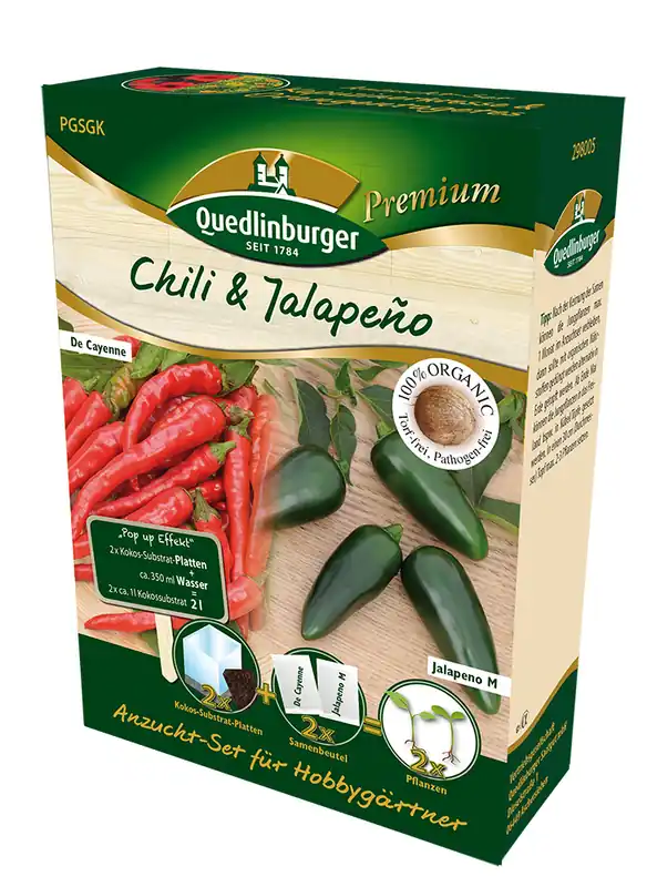 Anzuchtset Chili & Jalapeno | Anzuchtsets von Quedlinburger Mega-Angebot