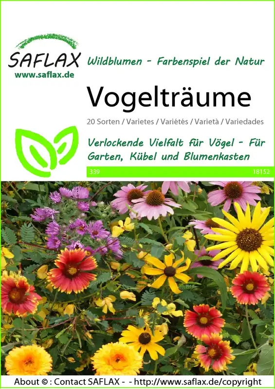 Zertifiziert Blumenwiese Vogelträume | Wildblumenwiese von Saflax