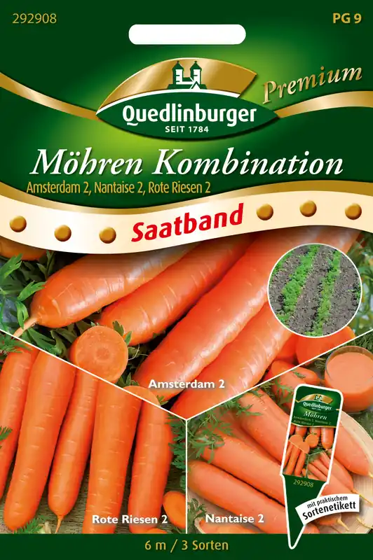 Möhre früh mittel spät (Saatband) | Möhrensamen von Quedlinburger Aktuell