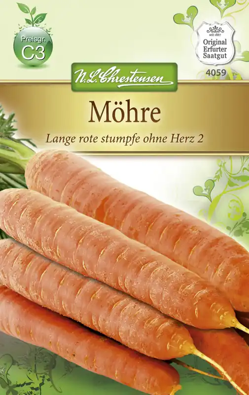 Möhre Lange rote stumpfe ohne Herz 2 | Möhrensamen von N.L. Chrestensen Jetzt Kaufen