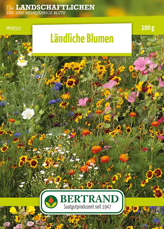 Neuheit Blumenwiese Artenreiche Feldblumenmischung (100 g) | Blumensamen von Bertrand