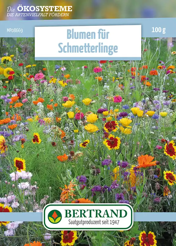 Blumenwiese Blumen für Schmetterlinge (100 g) | Blumensamen von Bertrand Preis Gesenkt
