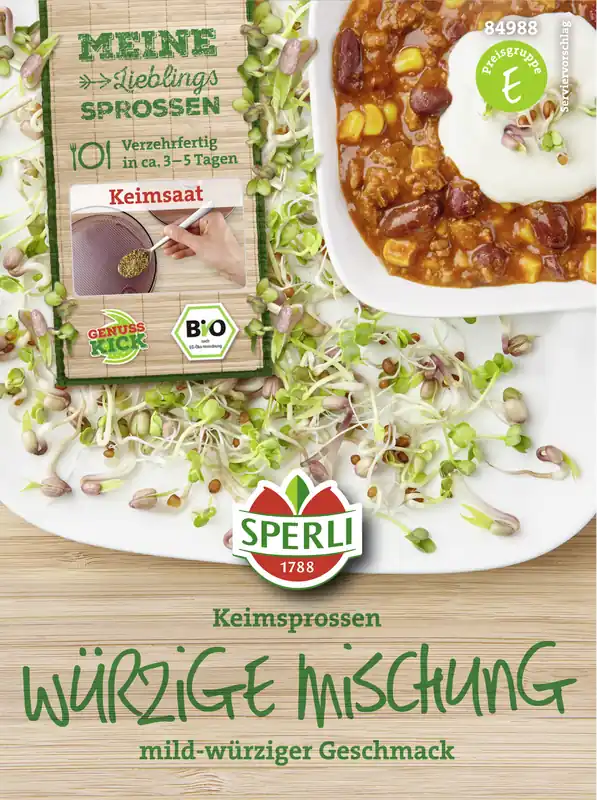 Keimsprossen Würzige Mischung (30 g) | Bio-Keimsprossen von Sperli Neue Kollektion