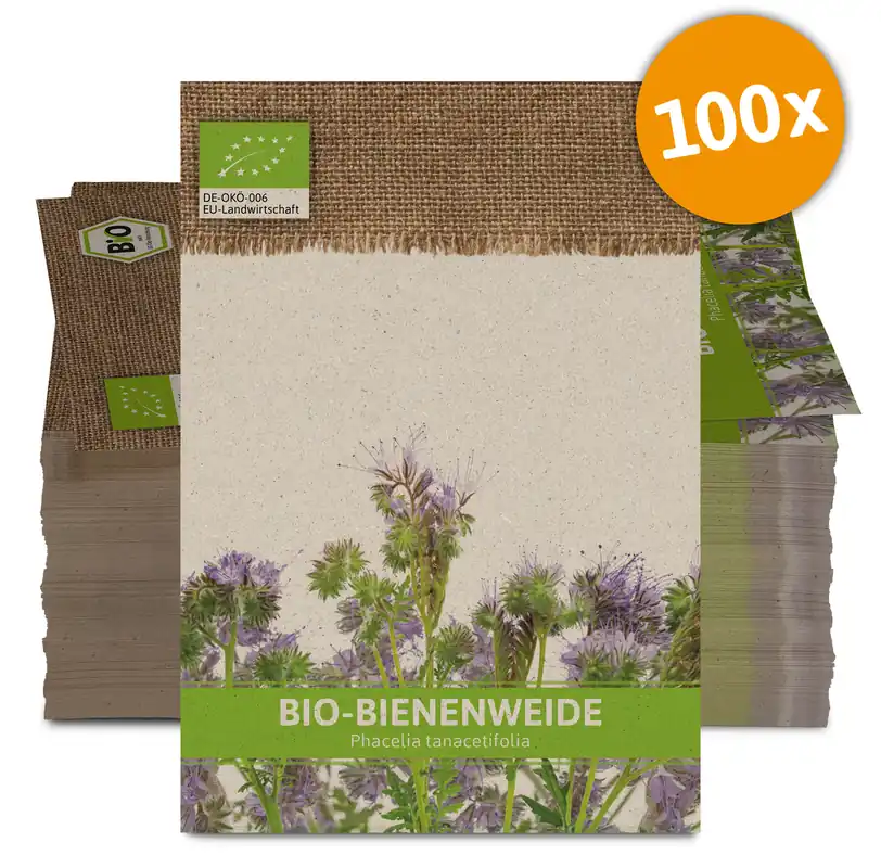 Sichere Zahlung BIO Bienenweide für Werbezwecke (100 Tütchen) | BIO Phaceliasamen von FLORTUS
