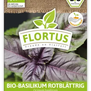 Basilikum rotblättrig | BIO Basilikumsamen von FLORTUS Direktkauf