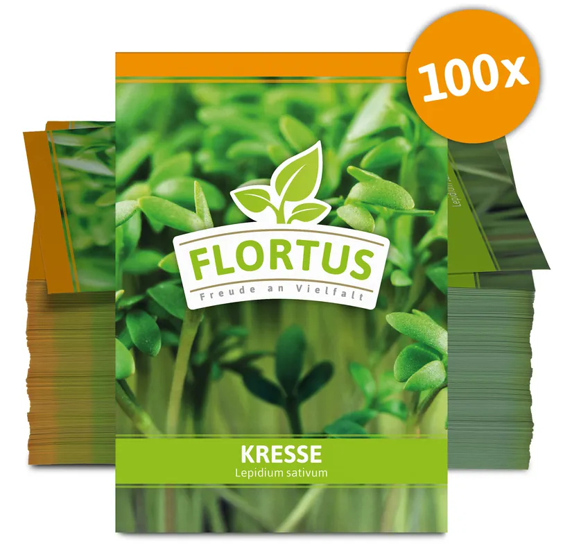Mega-Angebot Kresse (100 Tütchen) | Kressesamen von FLORTUS