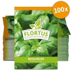 Basilikum (100 Tütchen) | Basilikumsamen von FLORTUS Sichere Zahlung