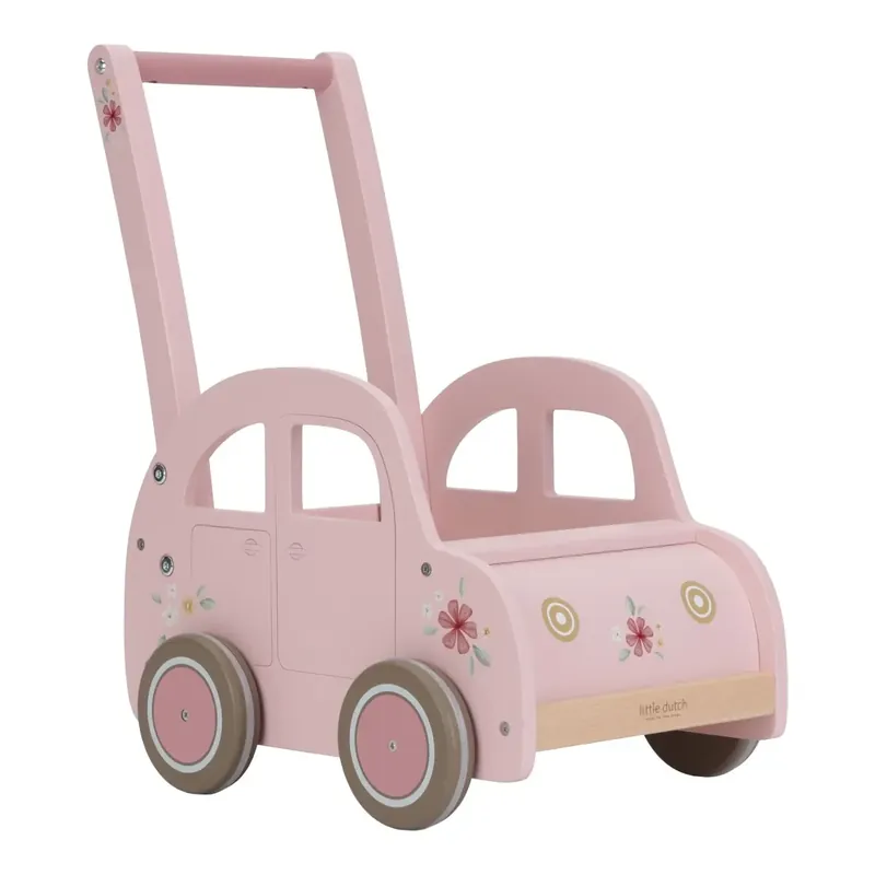 Angebot Little Dutch lauflernwagen Holz, laufhilfe - Rosa, 33x26 5x34,5