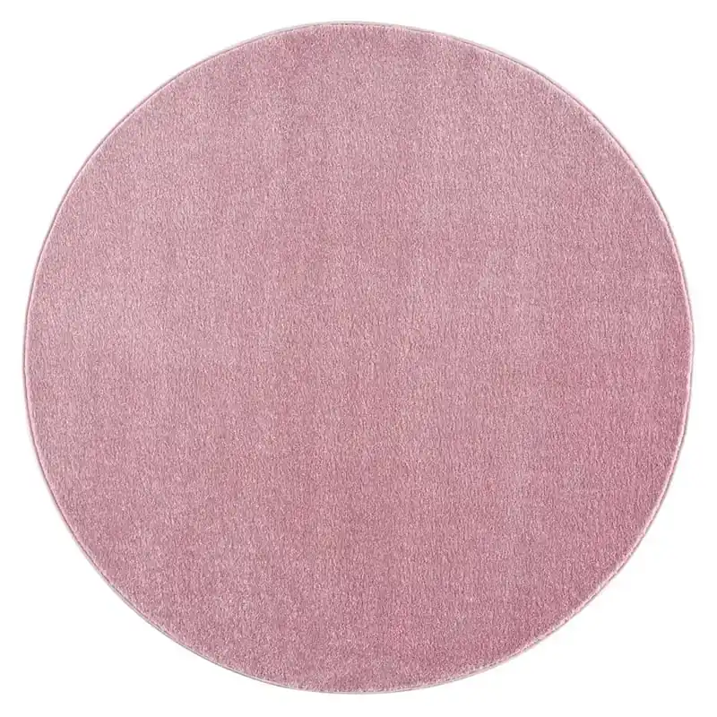 Versand Am Gleichen Tag Livone Teppich rund uni rosa