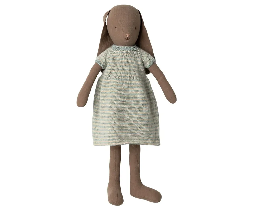 Schneller Versand Maileg Kinderspielzeug, Kinderpuppe - Hase Größe 4, Braun - Strickkleid