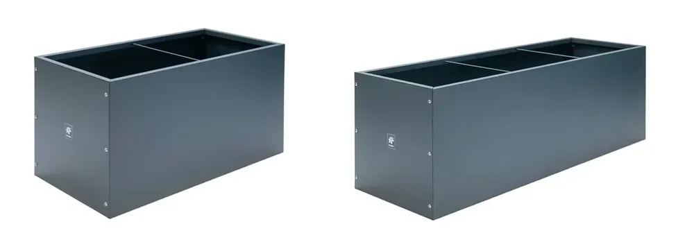 Expressversand Metall Hochbeet Pflanzkasten 100x50x50 cm Anthrazit
