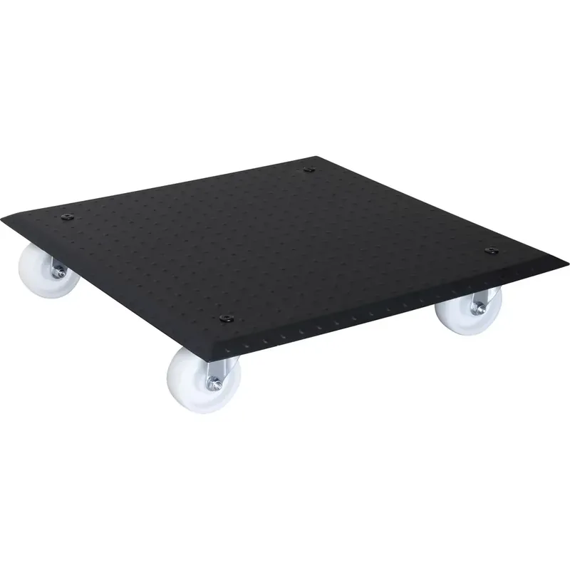 Multi Roller MR 1391, 45 x 45 x 9,5 cm, harte Rollen Ø 75 mm, Rollenlager, Aluminium Noppenblech, Tragkraft 150 kg Meistverkauft