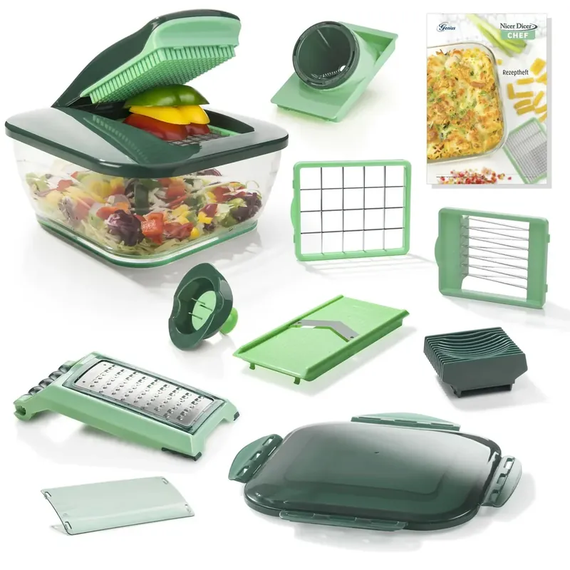 Nicer Dicer Chef, Set 15-teilig + GRATIS dazu Rezeptheft Günstig