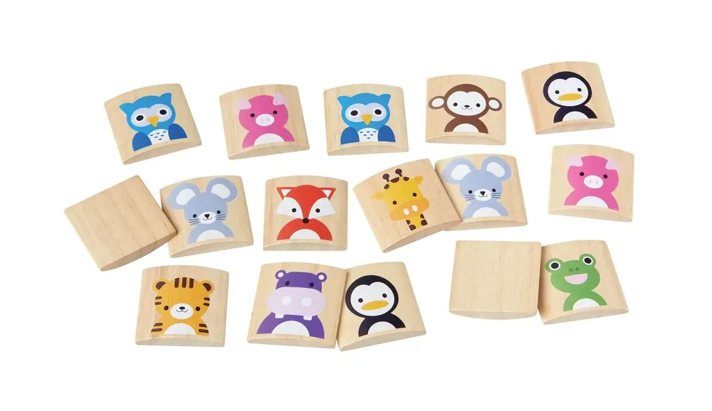 Plan Toys - Gesellschaftsspiel - Tiermemo, Gummibaumholz Solange Der Vorrat Reicht