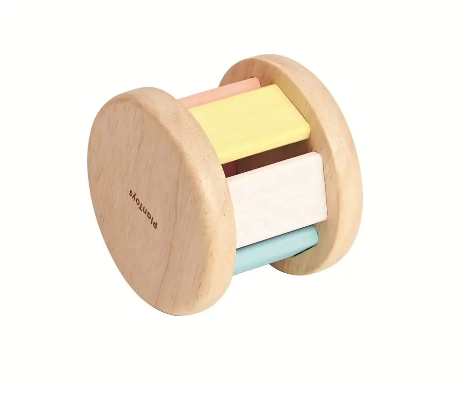 Plan Toys - Krabbelspielzeug - Walze pastell, Gummibaumholz Sale