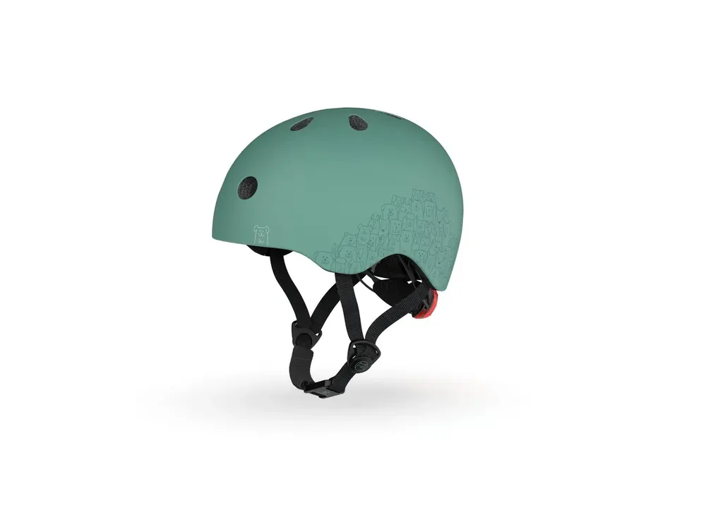 Scoot & Ride Reflective Helm, Roller Helm XXS-S, Farbe: Forest Zertifiziert