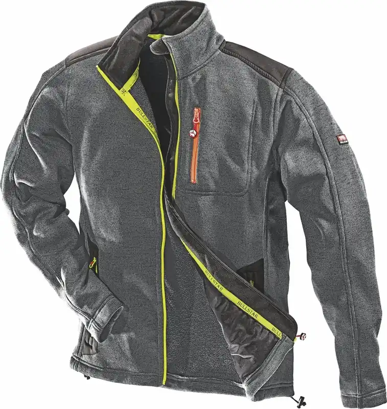 Must-Have Softshell-Strickfleece-Jacke Ultra schwarz-grau, Gr. XXL