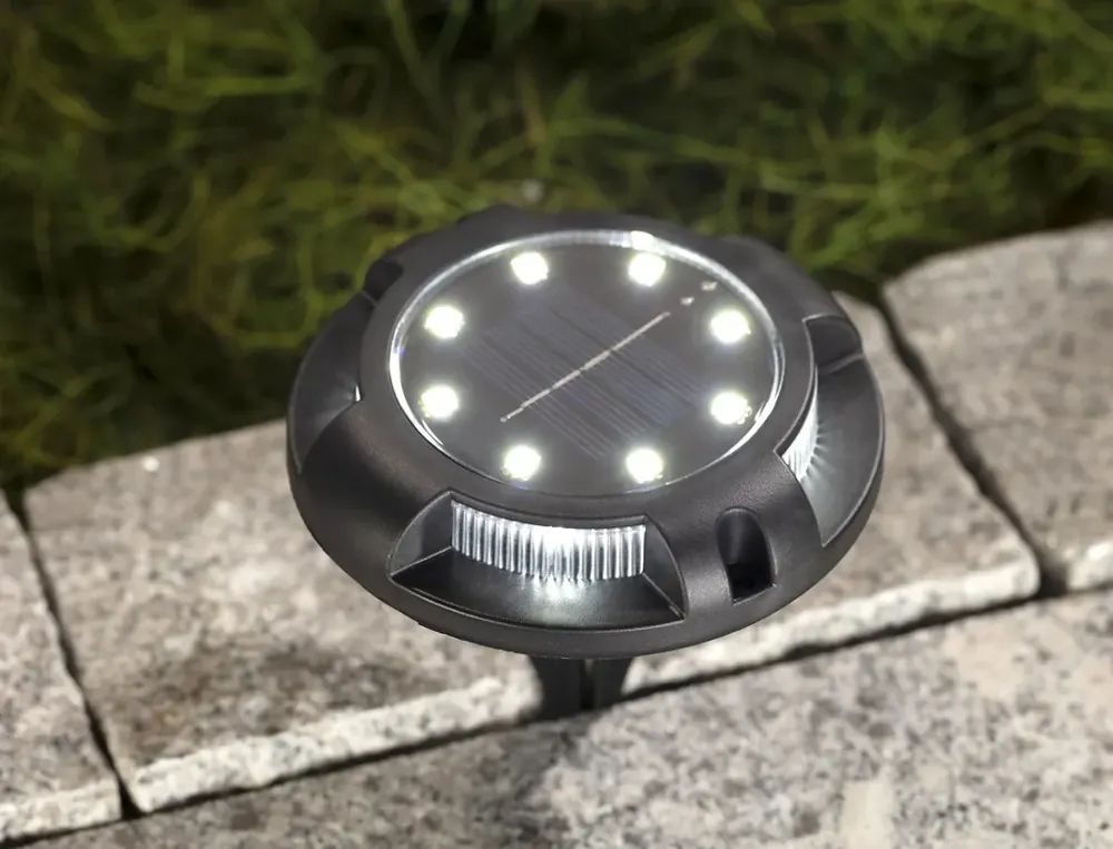 Solar Bodenleuchten mit 12 LEDs, 8 Lumen, 3er Set Preisknaller