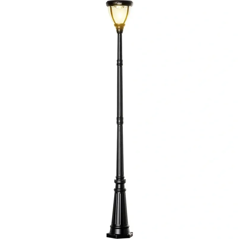 Solar Lampenmast - Vintage - Schwarz - 26 x 26 x 224 cm Neu