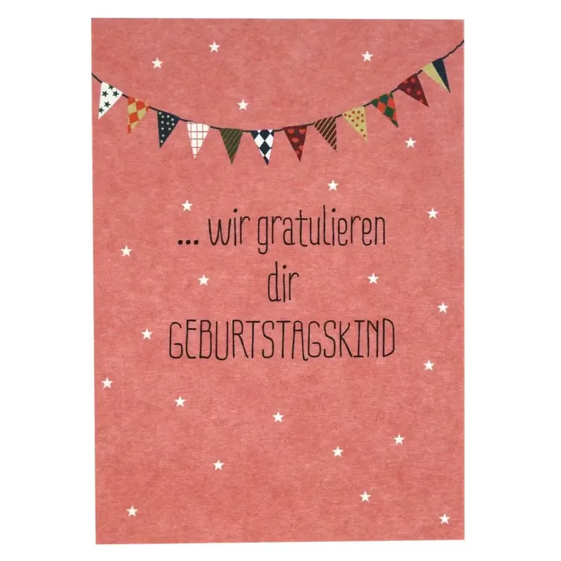 Jetzt Kaufen Ava & Yves Postkarte Geburtstag Wir gratulieren