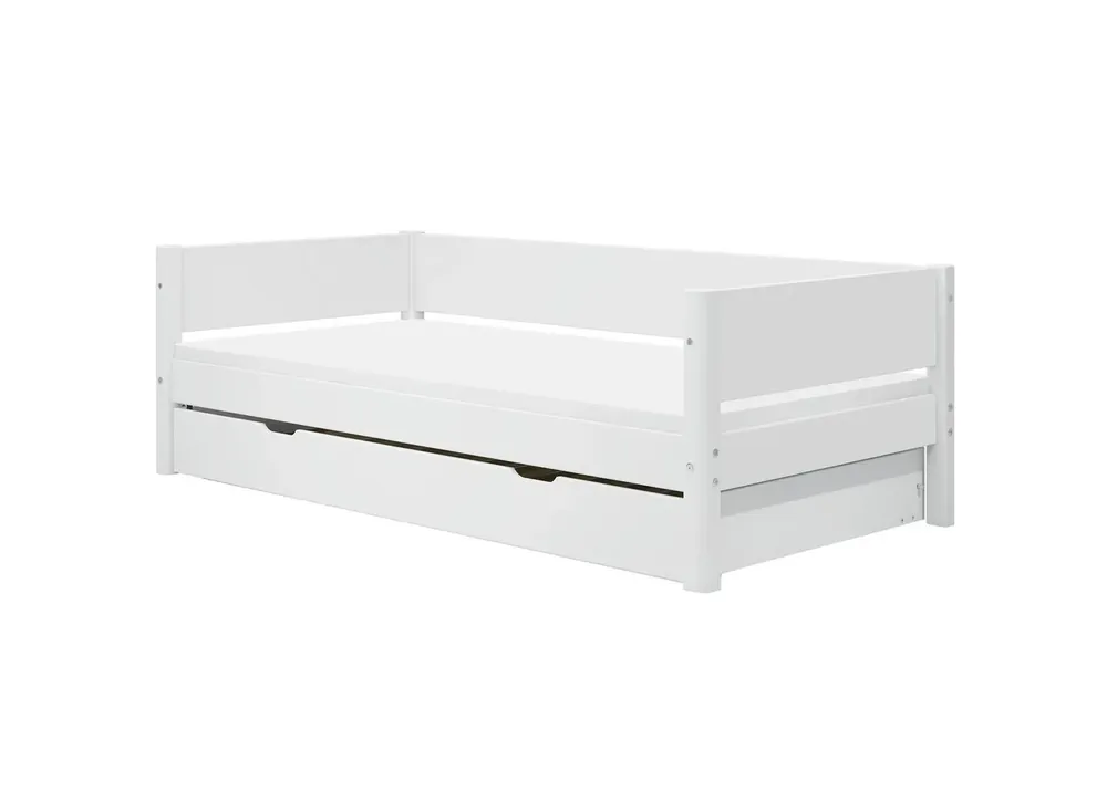 Rabatt FLEXA Schlafcouch mit Ausziehfunktion, Einzelbett - Hochwertiges MDF und Kiefer, 90x200 cm, Ideal für Gäste
