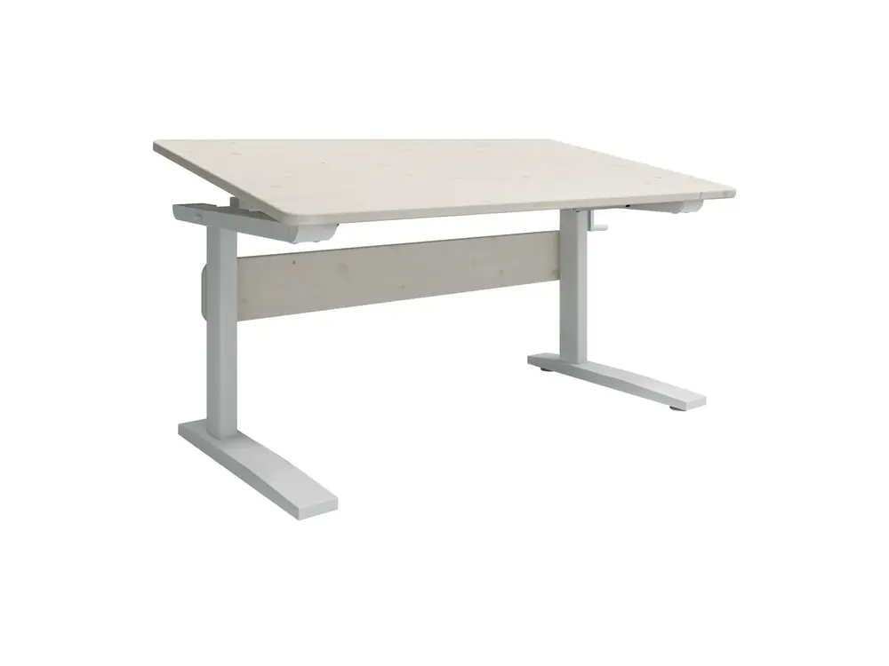 Online Kaufen Flexa Schreibtisch - Classic, 54x120 cm, Farbe: Weiß gekalkt/Weiß