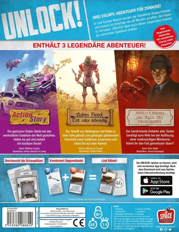 Super-Preis Gesellschaftsspiel Unlock! Legendary Adventures
