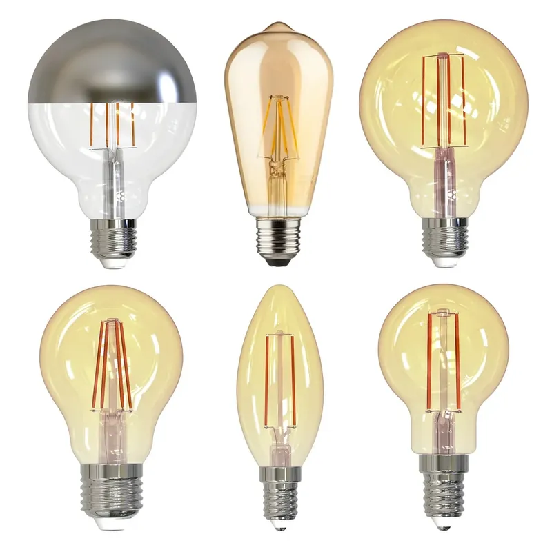 LED Retro Deko Kerzenlampe gold mit 1,5 Watt, E14, 2000 Kelvin Ausverkauf