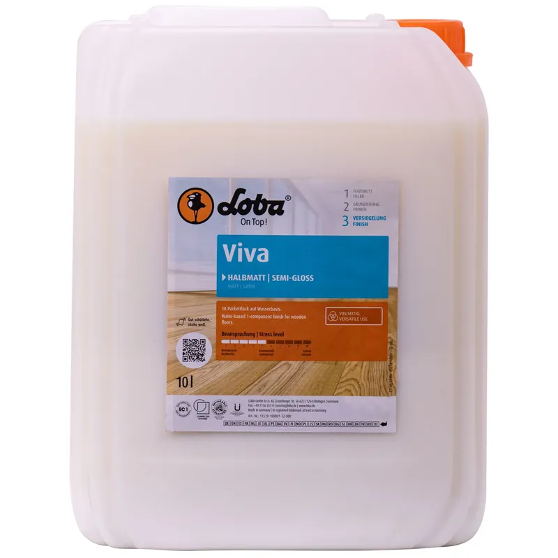 Sale LOBA Viva 10 Liter halbmatt 1K Parkettlack