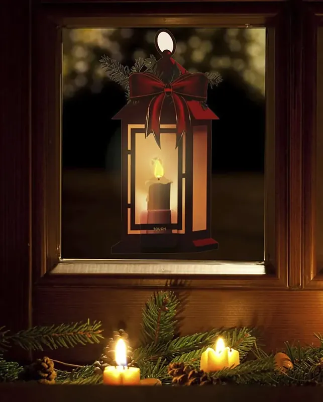 Laterne Fensterbild LED Rabatt