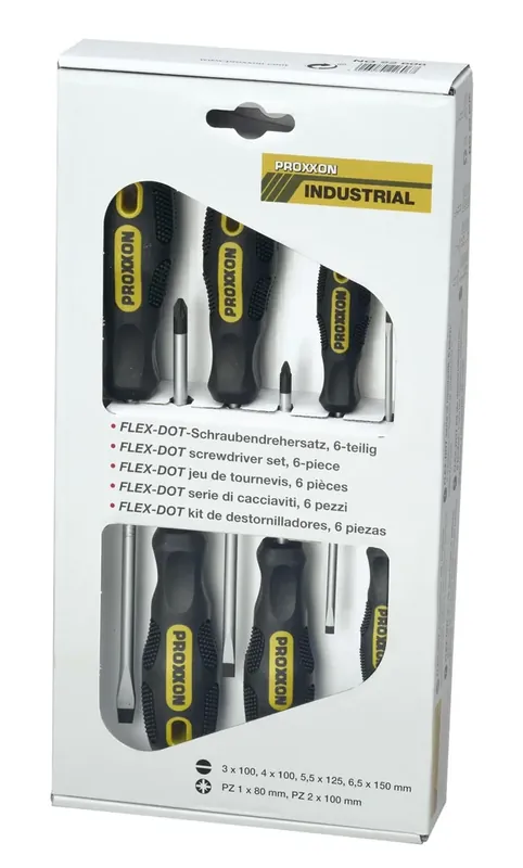 FLEX-DOT Schraubendrehersatz Schlitz und PHILLIPS (6-teilig) Kostenloser Versand