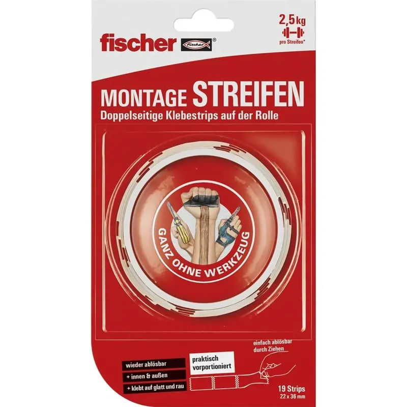 Montagestreifen, 19 Strips Beliebt