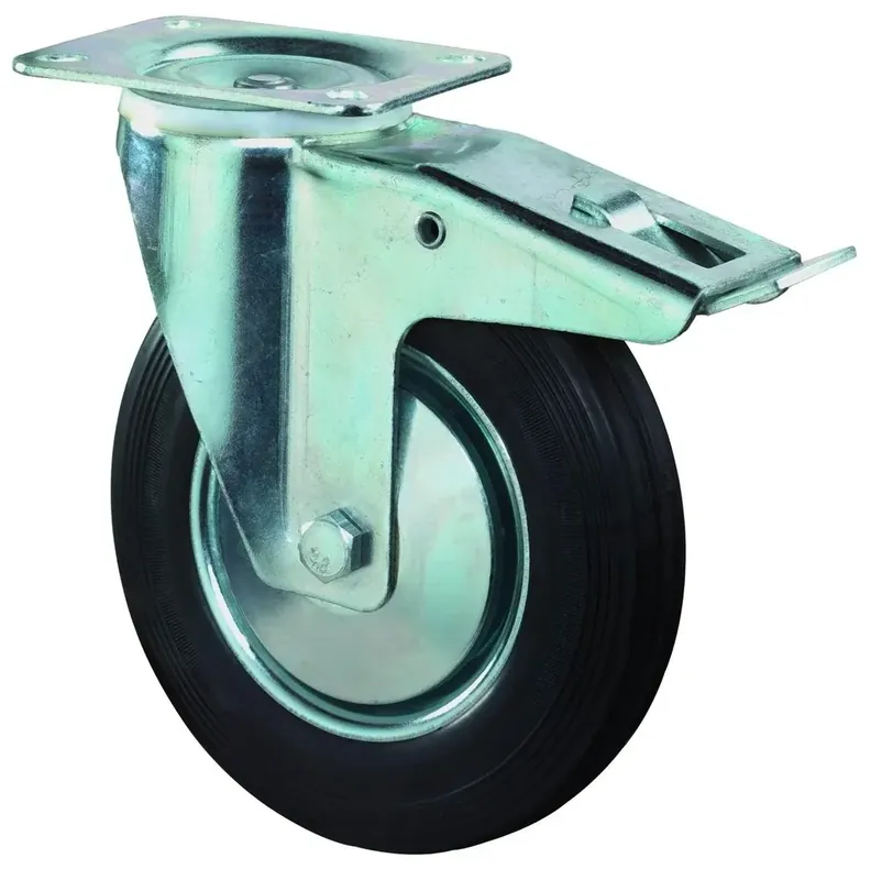Saisonangebot Lenkrolle mit Vollgummi Reifen und Feststeller Durchmesser 160mm
