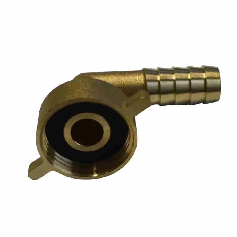Schnäppchen Schlauchverschraubung Messing, 3/4 Zoll Winkel, 13 mm Schlauchanschluss