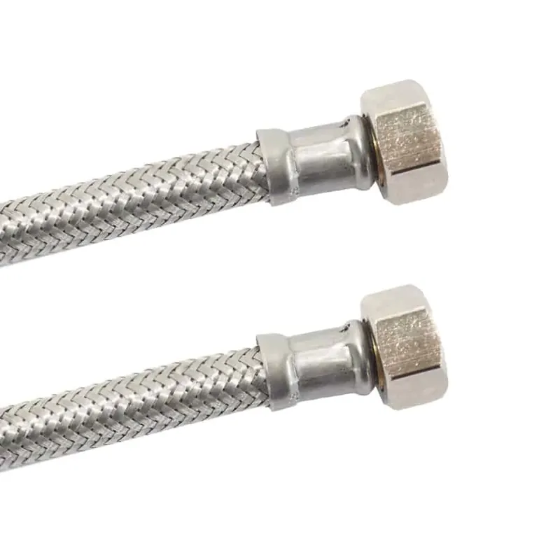 DN8 DVGW Panzerschlauch m. Edelstahlumflechtung 3/8" ÜM x 3/8" ÜM 300 mm Begrenztes Angebot