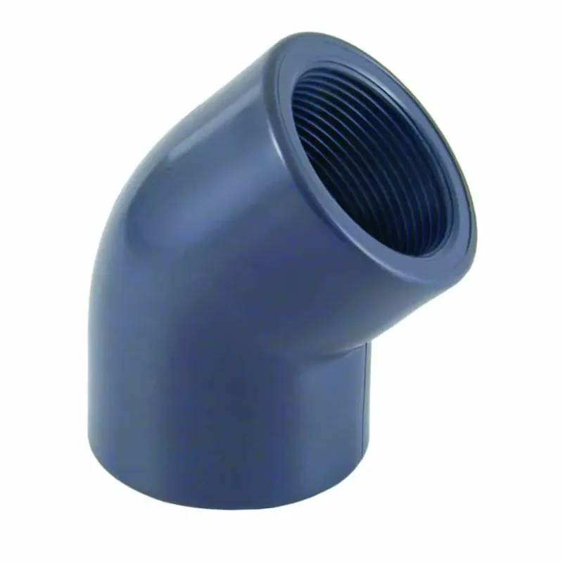 PVC Winkel, PVC Fitting, 45 Grad, IG 1 1/2 Zoll, PN10 Garantierte Lieferung