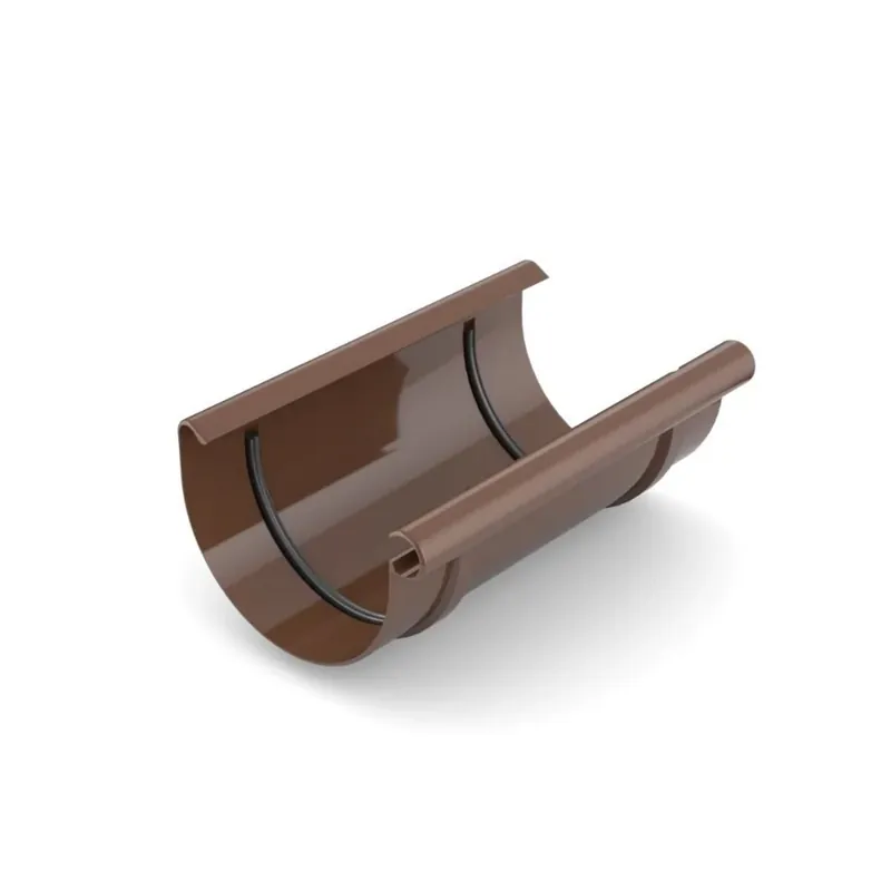 Sichere Zahlung Rinnenverbindung braun System 100, Regenrinne, Dachrinne, Rinnenverbinder