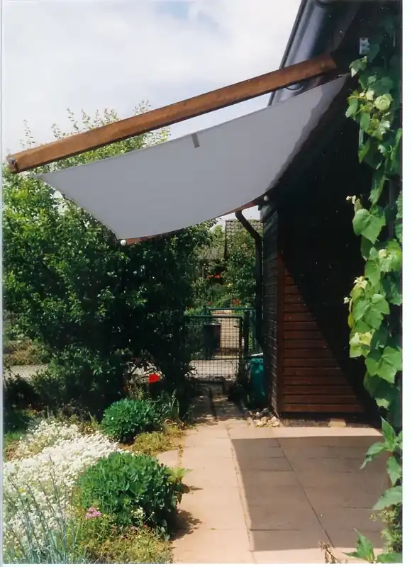 Sonnensegel-Komplettbausatz, silbergrau 330 x 140 cm Sale